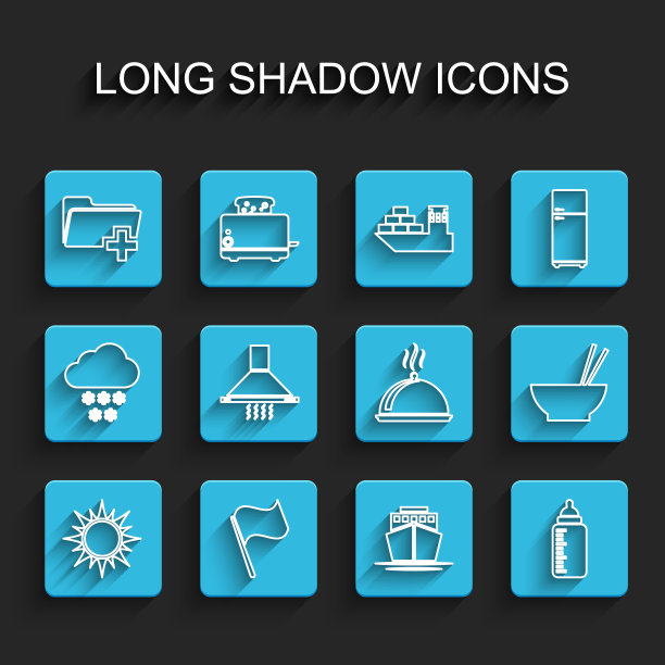 Set line Sun, Flag, Add new folder, Ship, Baby bottle, Kitchen extractor fan, Bowl with chopsticks and Covered tray of food图标。向量图片下载