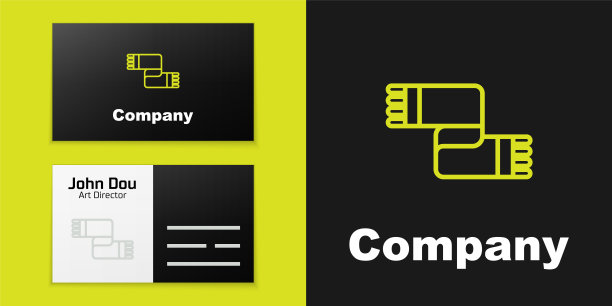 标识线冬季围巾图标孤立在黑色背景上。Logo设计模板元素。向量图片下载