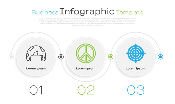 设有军用头盔、和平靶运动射击比赛。业务信息模板。向量图片下载