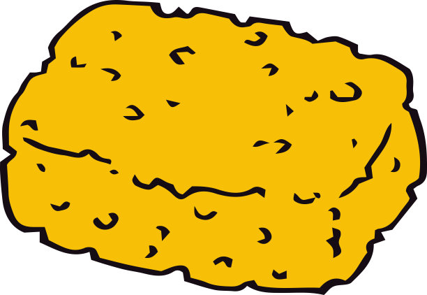 黄色沐浴海绵图片下载