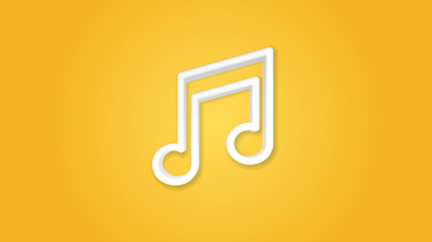 音乐音符符号3d逼真的线条图标。矢量图图片下载