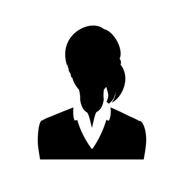 上半身轮廓与马尾辫发型的女性。图片下载