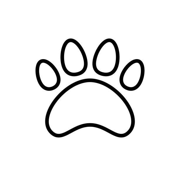 动物爪子图标矢量设计模板插图标志和符号图片下载