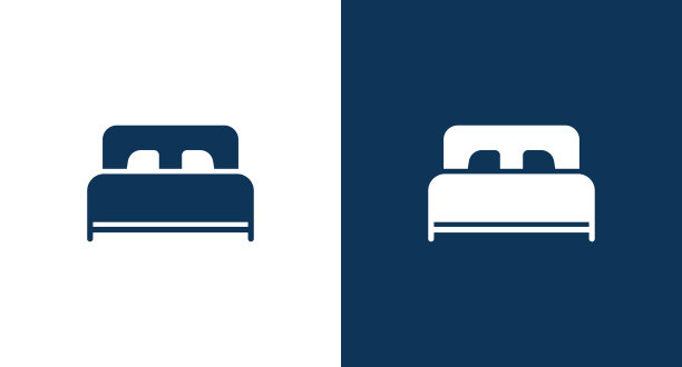 网页和移动床图标图片下载