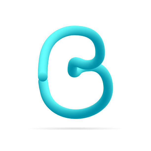 G字母蓝色标志。线条风格纯水矢量版式，节省水身份，生态图形资源，清洁的企业标签和更多图片下载