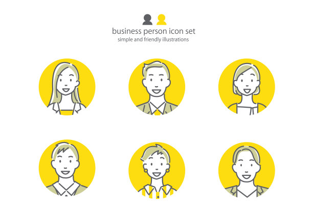 业务人员头像图标集图片下载