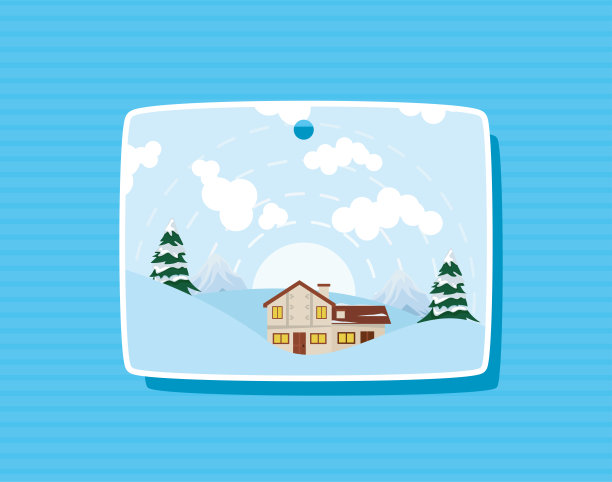 雪景的照片挂图片下载