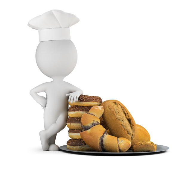 3d小人-旁边的烘焙产品图片下载