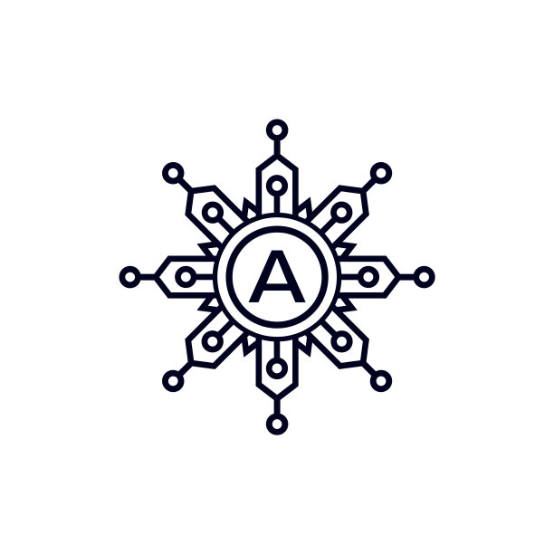 科技首字母A圆形logo设计图片下载