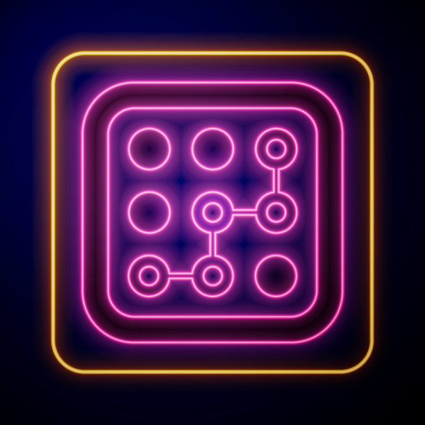 霓虹灯图形密码保护和图片下载