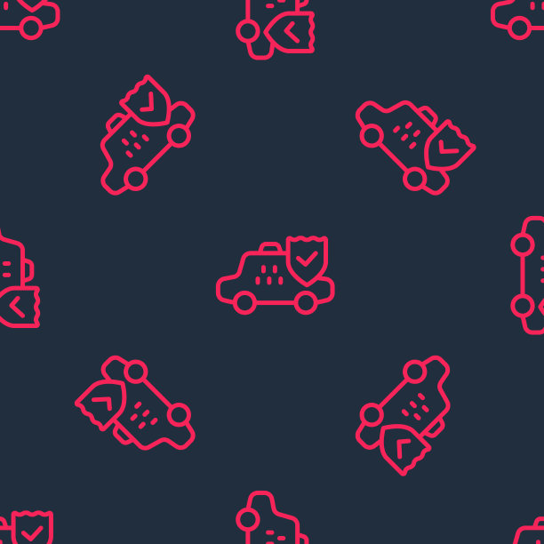 红线出租车保险图标隔离无缝图片下载