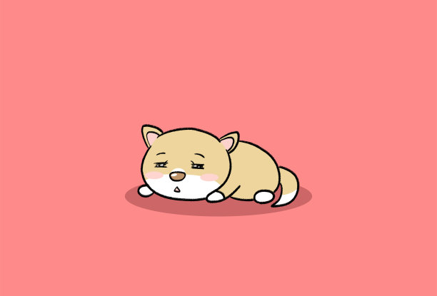 睡狗插图图片下载