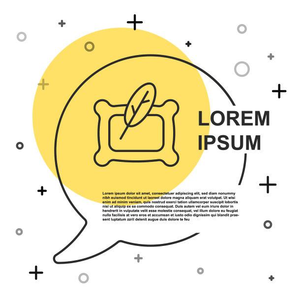 黑色线矩形枕头图标孤立上图片下载