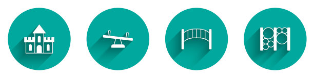 设置沙堡跷跷板游乐场儿童桥图片下载