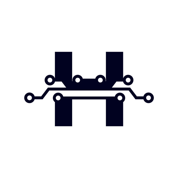 技术字母h标志未来的标志模板图片下载