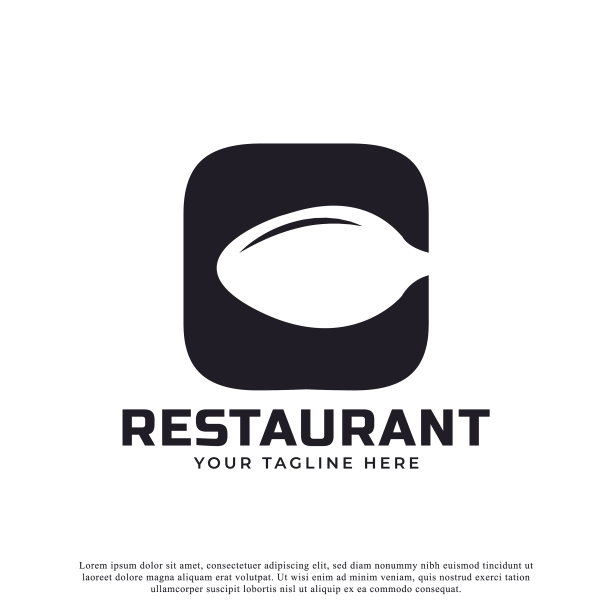 餐厅标志首字母c与匙叉图片下载