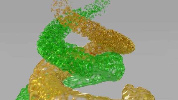 液体气泡向上流动旋转图片下载