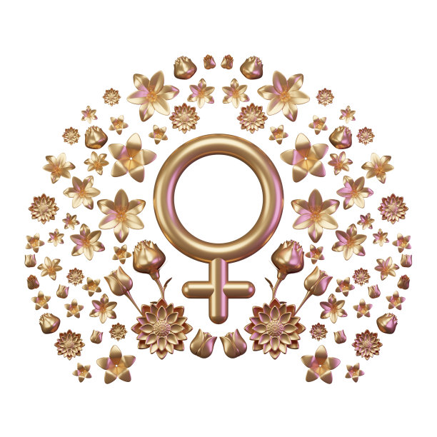 国际妇女节3D渲染插图构图4图片下载