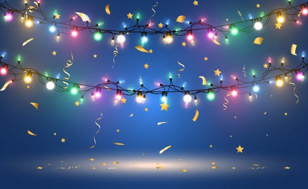 光花环的矢量插图图片下载