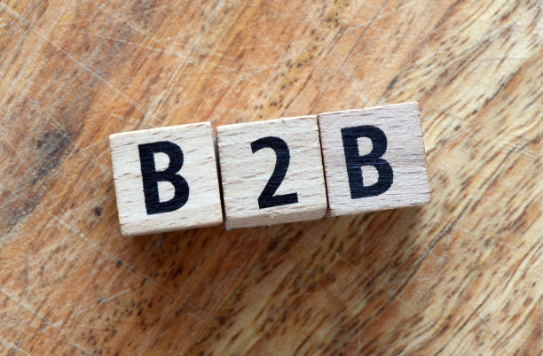 B2B字排列从木块。图片下载