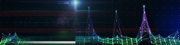 摘要技术背景与色线暗。分析数字算法的可视化演示。大数据。计算的概念。商业、科技横幅。大数据。图片下载