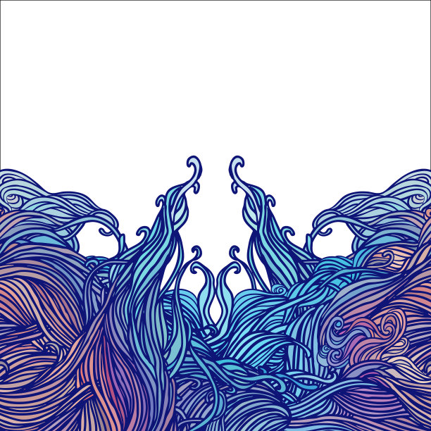 颜色抽象手绘头发图案图片下载