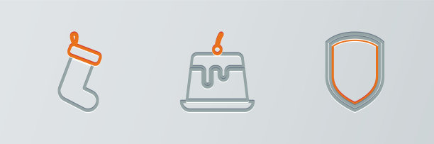 设置线盾圣诞袜和布丁图片下载