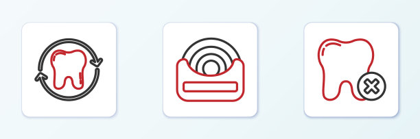 衬线牙与龋齿美白及补牙图片下载