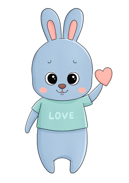 可爱的小兔子有一颗心图片下载