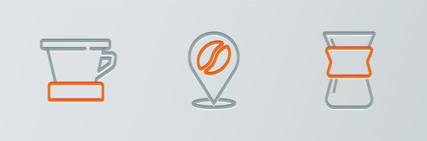 设置线倒在咖啡机v60和位置图片下载