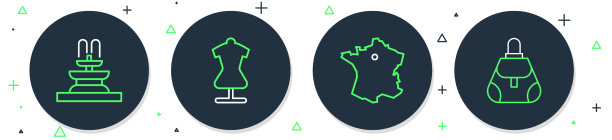 设置线法国喷泉和人体模型地图图片下载