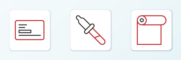 设置线卷纸名片和移液器图片下载