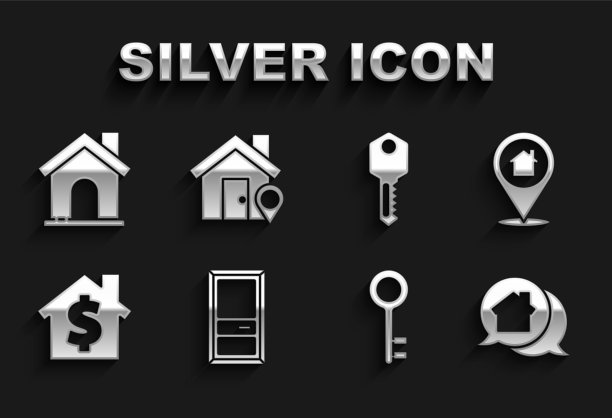 设置封闭的门位置与房屋房地产图片下载