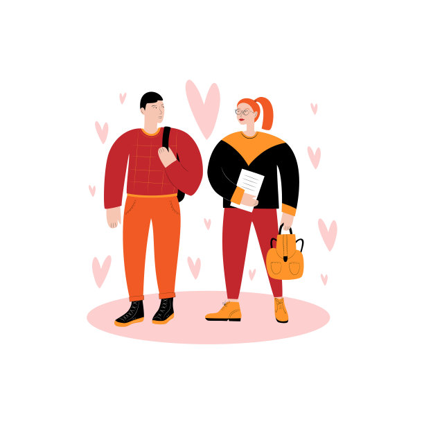 年轻的女人和男人在交流图片下载