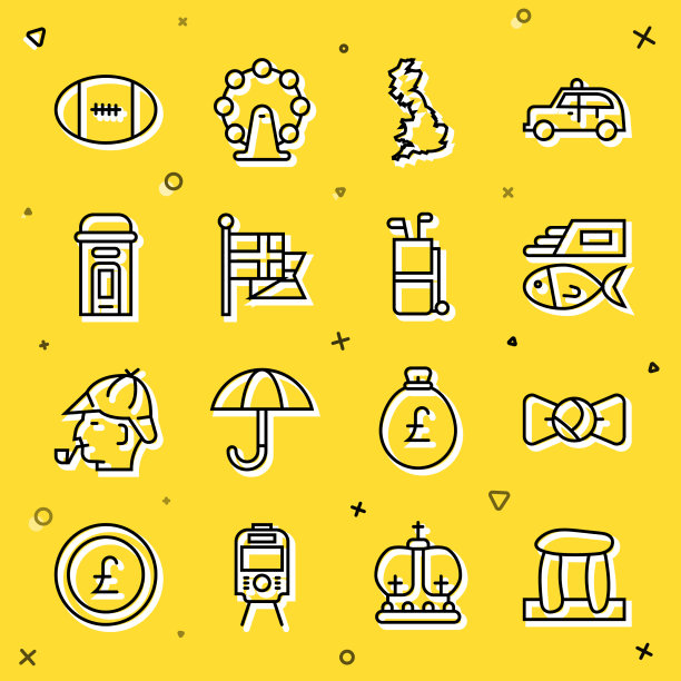 摆好巨石阵蝴蝶结领带炸鱼薯条图片下载