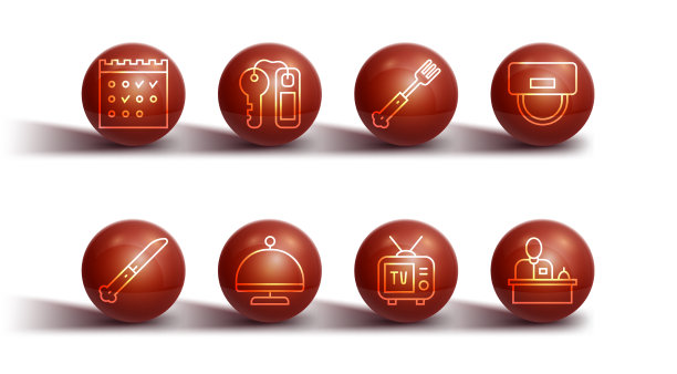 订行酒店日历刀行李员图片下载