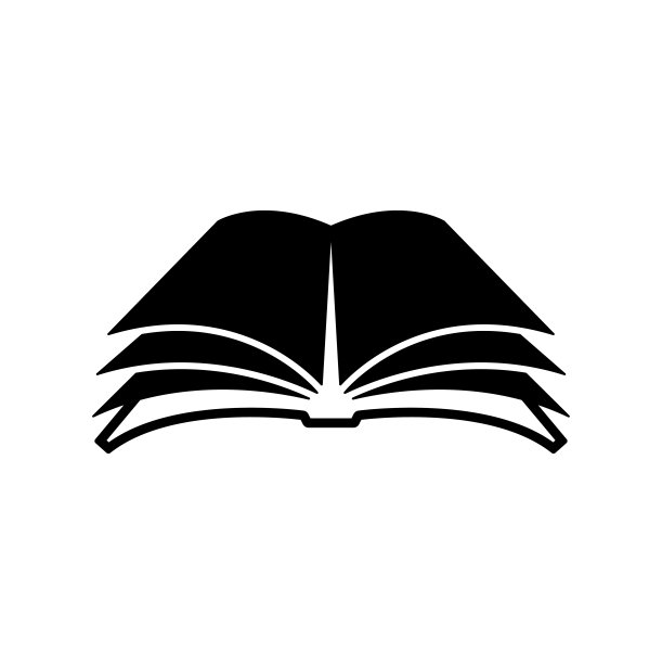 书的图标矢量孤立在白色，标志和符号插图。图片下载