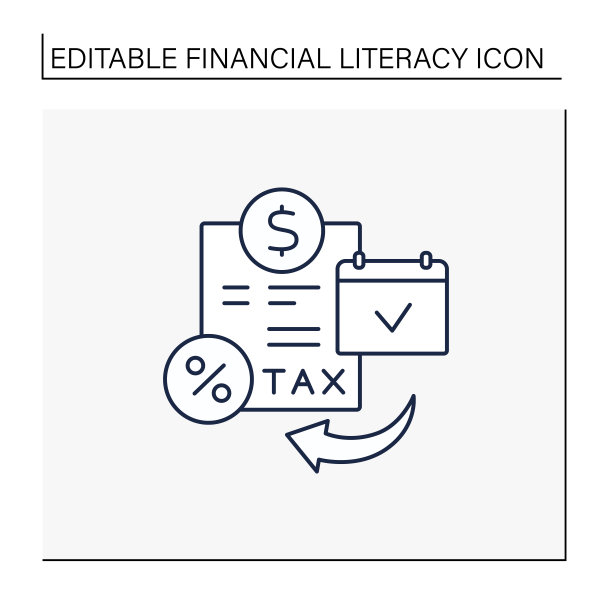 税务规划线图标图片下载