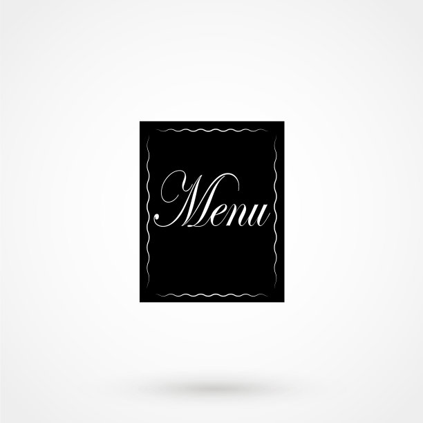 白色背景上的食物菜单图标图片下载