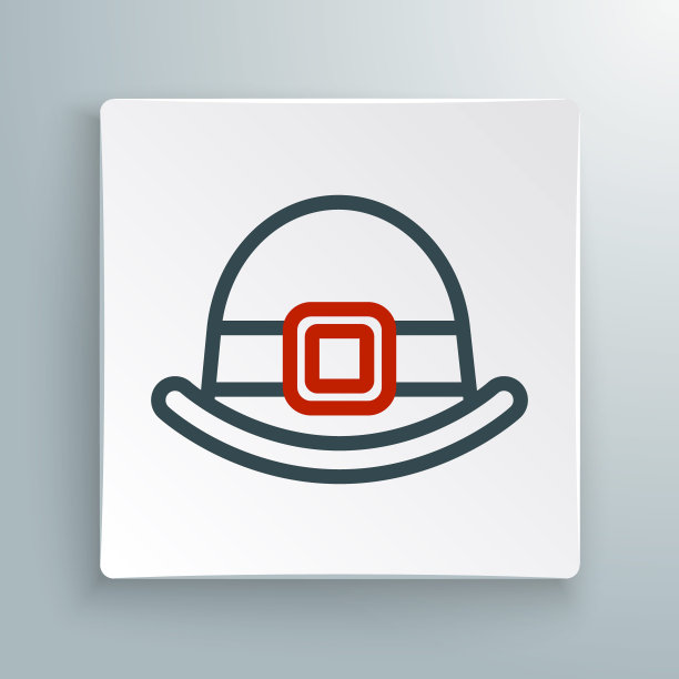 线小精灵帽子图标孤立在白色背景上。圣帕特里克节快乐。爱尔兰国家假日。色彩斑斓的轮廓的概念。向量图片下载