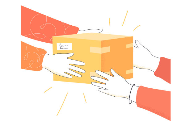 物体在纸箱里传递，从传递的手图片下载