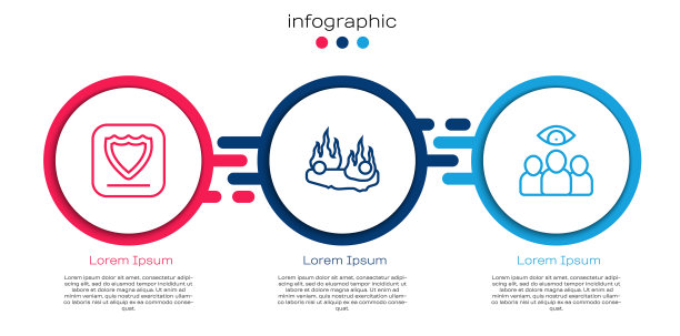 盾牌，燃烧的汽车，间谍，特工。业务信息模板。向量图片下载