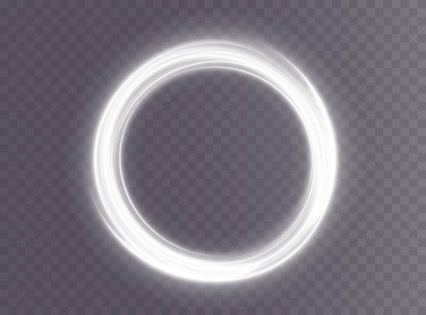 光白旋转。白线曲线光效果。明亮的粉红色的圆。浅白色底座，基部图片下载