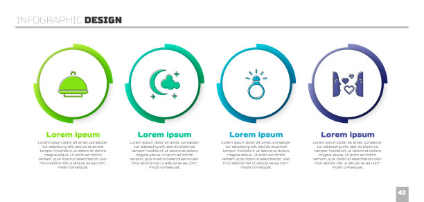 镶嵌托盘，月亮和星星，钻石订婚戒指和一见钟情。业务信息模板。向量图片下载