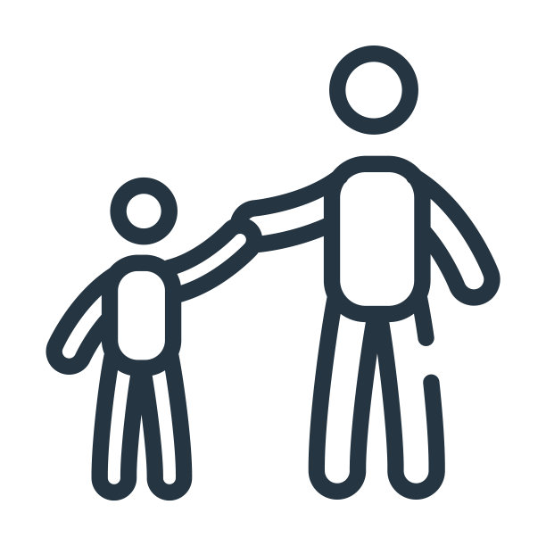 孩子与男人细线图标。人、男线性图标从行为概念孤立轮廓符号。矢量插图符号元素的网页设计和应用程序。图片下载