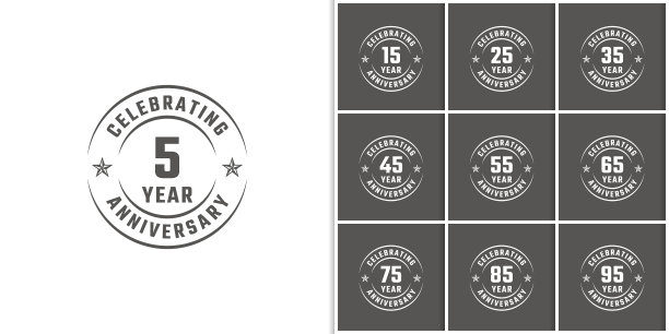 一套周年庆典徽章图片下载