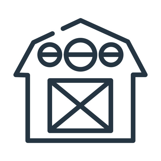 谷仓细线图标。农场，场线性图标从农场集概念孤立的轮廓符号。矢量插图符号元素的网页设计和应用程序。图片下载