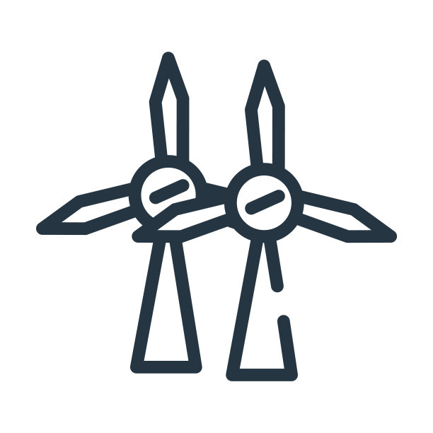风车细线图标。生态，能源线性图标从农场集概念孤立的轮廓标志。矢量插图符号元素的网页设计和应用程序。图片下载