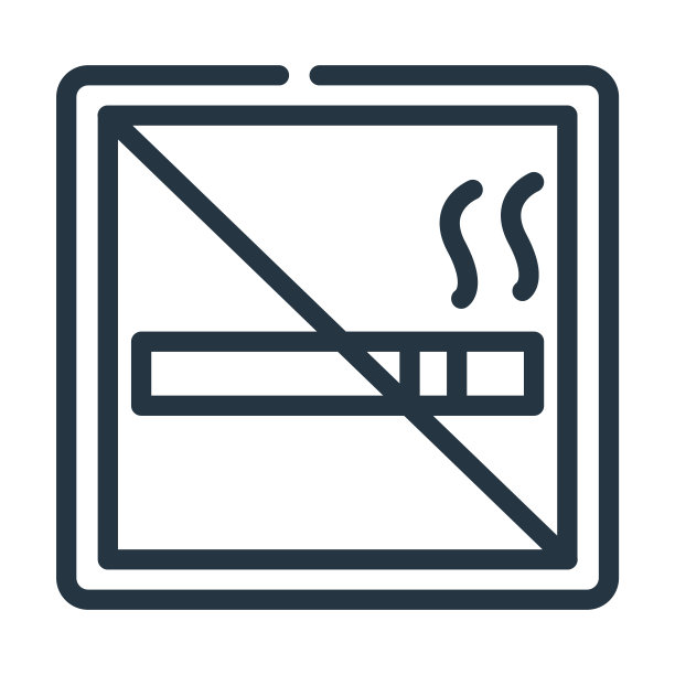 禁止吸烟标志细线图标。停止，禁止从机场航站楼概念孤立的轮廓标志线性图标。矢量插图符号元素的网页设计和应用程序。图片下载