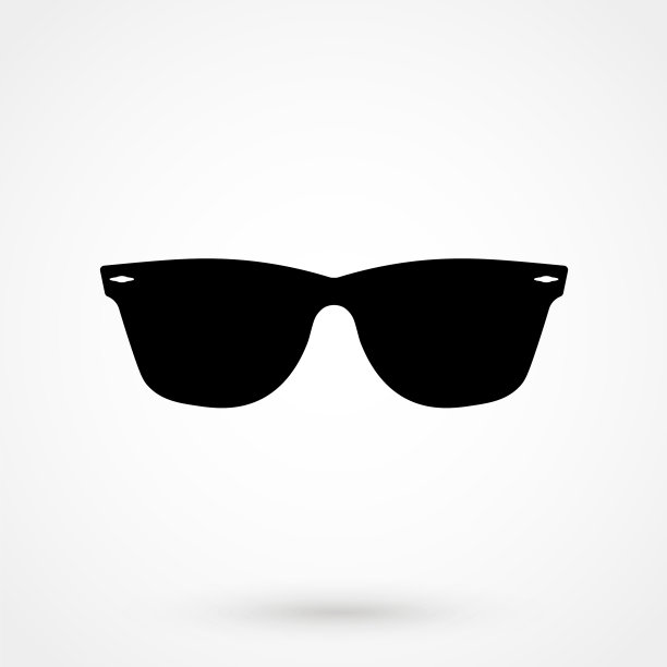 太阳镜图标孤立的背景图片下载